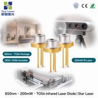 Diode laser infrarouge UOC U-LD-85B061Ap 850nm 200mW TO-18 5.6mm monomode avec moniteur PD pour détection 3D