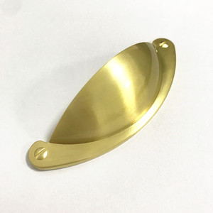 Cup Kéo Núm Hình Tủ Bếp Ngăn Kéo Đen Kẽm Brass Vỏ Vàng Kéo Xử Lý - Product Image 3