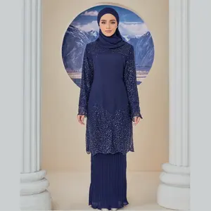 SIPO Eid Hotsale马来西亚Baju Kurung连衣裙Jilbab妇女伊斯兰设计朱巴穆斯林妇女休闲穆斯林服装