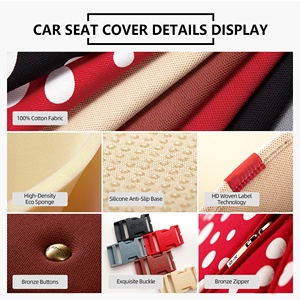 Housse de siège de voiture Pop <span class=keywords><strong>Auto</strong></span> Studio, luxe, fabriquée en coton 100% pur, imperméable, lavable, 4 saisons, universelle, pour la plupart des voitures - Product Image 5