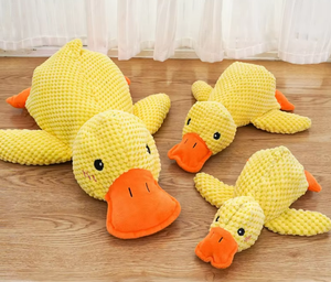 Giocattolo per Cani a Forma di Anatra in Peluche con <span class=keywords><strong>Squeaker</strong></span> - Compagno Morbido per Masticare e Dormire - Product Image 6
