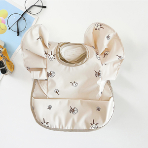 Babero de Bebé Personalizado Impermeable de PU, Impreso con Logotipos. Vestido de Protección Antideslizante para Pintura de Guardería - Product Image 3