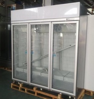Congélateur commercial à vente chaude de l'usine de Foshan, 1500L, congélateur vertical de supermarché, congélateur de présentation