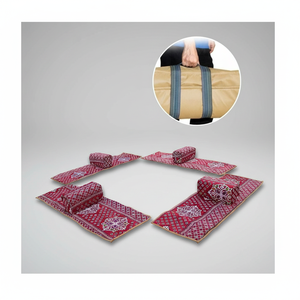 Portable Foldable Floor Seating Cushion Set with Back Support for Meditation, Camping, Picnic and Home Use - Product Image 2