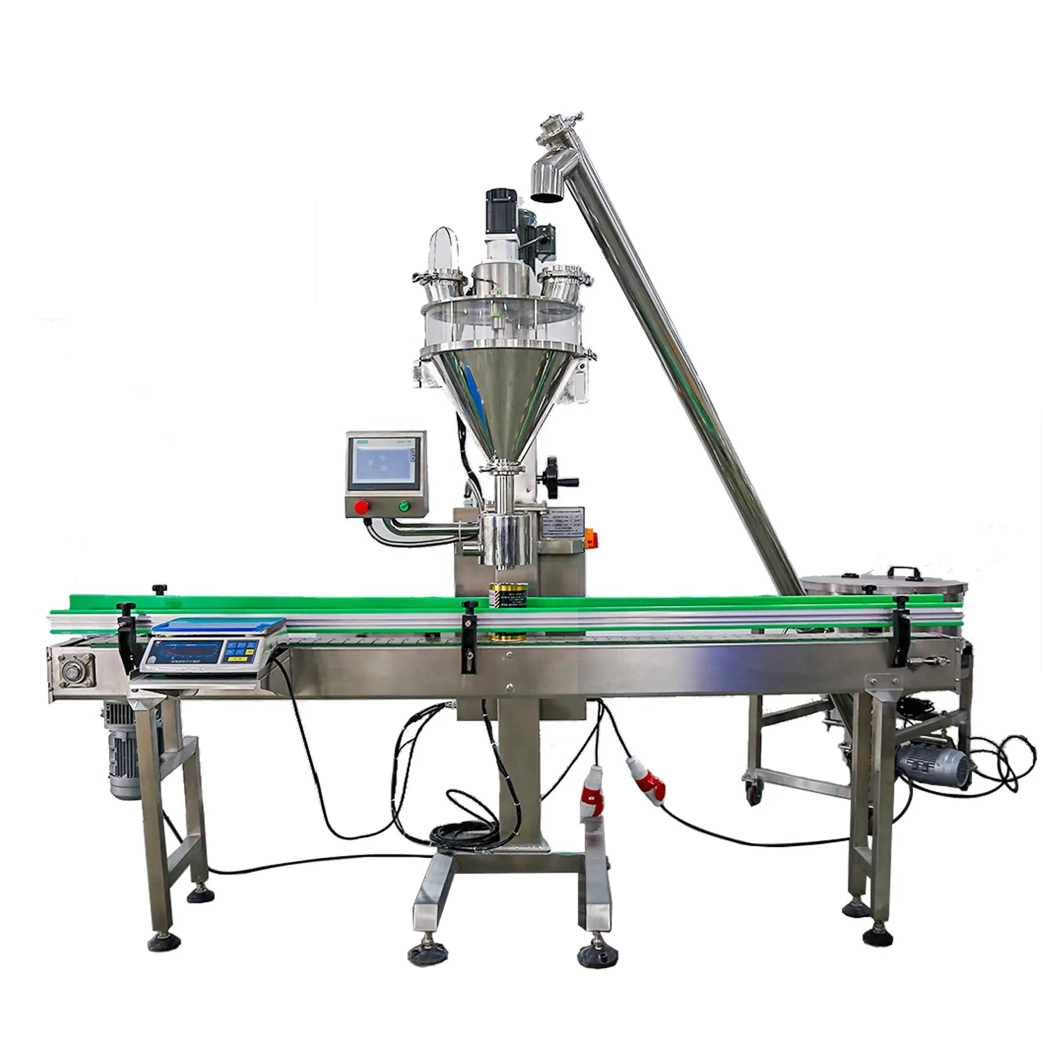 Mesin Pembungkus Susu Bubuk Kopi 3 Dalam 1, Sepenuhnya Otomatis Mengisi Logam Kaleng Kaleng Mesin Pengepakan Senar Produksi