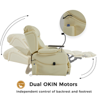 CJSmart Dual OKIN Motors Chaise élévatrice inclinable avec support de poteau de perfusion Idéal pour une utilisation médicale ou de soins