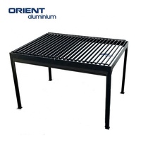 Pergola Bioclimatique Motorisée en Aluminium pour Jardin Extérieur, Balcon, avec Lames Orientables, Imperméable, en Métal