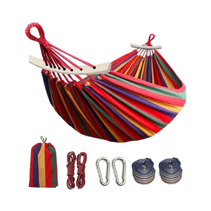 WOQI Multi-Color Double Large Capacity Rainbow Single Person Colorful Cotton Rainbow Hammock