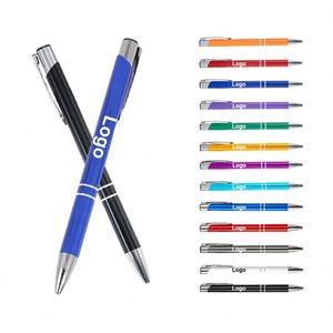 Factory Custom <b>Gift</b> Promotional Business Ball <b>Pens</b> Travel Customized Logo Black Slim Aluminum Body Metal Ballpoint <b>Pen</b> - Product Image 1