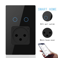 Prise murale intelligente WiFi BAOBEN avec interrupteur tactile intégré, contrôle individuel, partage familial, AC90-250V, pour maison connectée