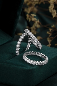 Classic 10K Solid White Gold 1.42ct Oval Cut Lab Grown Diamond <b>Ring</b> | Oval Cut Lab Created Diamond Wedding Band <b>Ring</b> for Women - Product Image 4