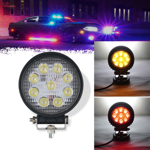 Luz de Trabajo LED de Doble Cara de 4/4.5 Pulgadas, 27W, Roja/Ámbar, <span class=keywords><strong>Señal</strong></span> de Freno y Direccional + Faro LED Original para Scooter Kukirin G2 Master/PRO/Max - Product Image 6