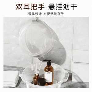 Plastic Washbasin Round Durable Large Size For Bathroom Kitchen Student Use - Product Image 4