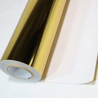 Vinilo de Corte Metálico Dorado Compatible con REACH, Adhesivo Eco-Solvente para Decoración de Tiendas y Señalización de Lujo