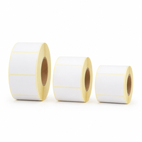 Rouleau d'étiquettes thermiques imperméables de haute qualité 57 mm x 32 mm, simple face, adhésif sensible à la pression activé par l'eau, pour supermarché