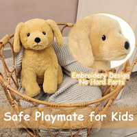 Peluche de chiot Golden Retriever, peluche de chien assis douce pour enfants, peluche d'animal à oreilles tombantes, fabricant de peluches personnalisées OEM