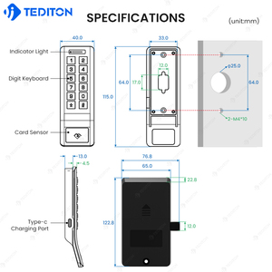 Tarjeta Rfid Tediton Precio al por mayor Cerradura de combinación de cajón Cerradura de casillero automática Cerradura de combinación para gabinete - Product Image 6
