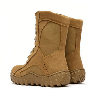 Chaussures de randonnée et de chasse en plein air, hautes, légères, résistantes, en cuir marron, confortables, camouflage, bottes tactiques personnalisées pour hommes - Product Image 3