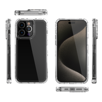 Coque de téléphone transparente en TPU avec coussin d'air renforcé aux coins pour absorption des chocs pour iPhone 16 13 12 Mini 14 15 Pro Max SE