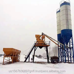 Centrale à béton HZS50 XINYU contrôlée par PLC avec convoyeur à vis et moteur/roulement pour projets de construction - Product Image 4