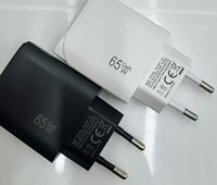 Cargador Rápido PD Tipo-C de 65W con Enchufe EU/US, Adaptador de Corriente USB-C de 65W, Adaptador para Teléfono Móvil USB C, Cargador de Pared con Carga Rápida 3.0