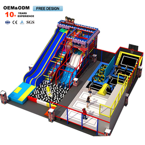 Cool Indoor Playground Equipment for Kids and Adults Themed Parks with Exciting Slides and <b>Trampoline</b> for <b>Trampoline</b> Park - Product Image 1