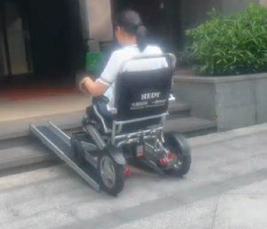 HEDY CE tugas berat diperkuat aluminium Aloi, kursi roda teleskopik lebar dapat disesuaikan untuk mobil Van langkah tangga rumah - Product Image 1