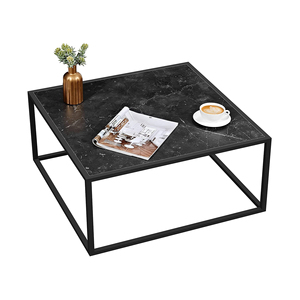 <span class=keywords><strong>Table</strong></span> basse carrée moderne du milieu du siècle, légère mais durable, cadre en métal, tables basses en bois pour la maison, le bureau, le salon - Product Image 5