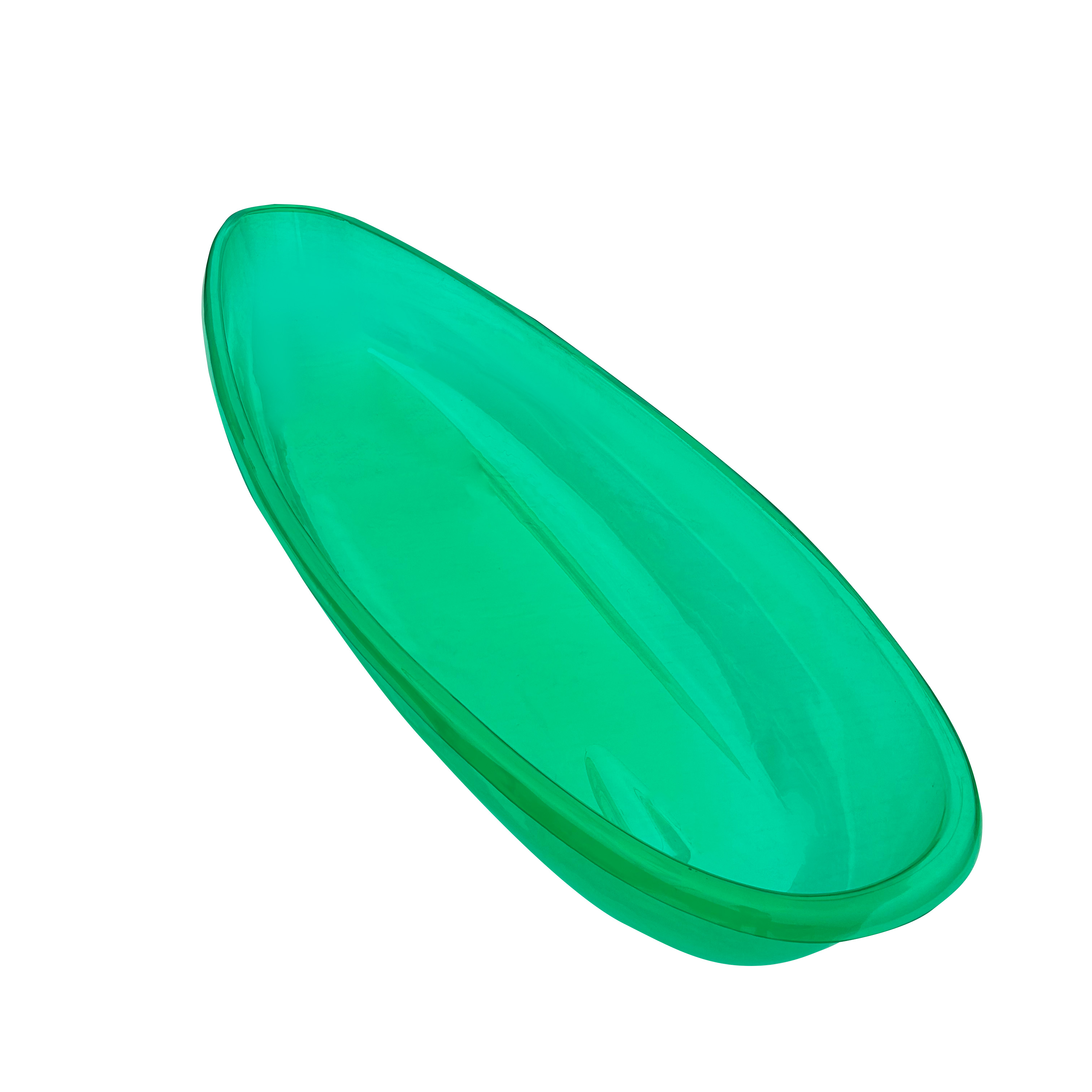 Bateau simple vert émeraude 244*76*26cm donne 1 rame