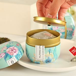 Petit pot en fer OEM et sac triangle thé Oolong pêche saveur jasmin en bouteilles - Product Image 1