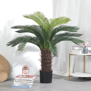 Venta caliente Decoración Para sala de estar Cycas Revoluta palmeras artificiales sagú plástico cycas bonsai plantas para decoración del hogar - Product Image 4