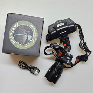 Customized White LED Headlamp Rechargeable Zoom Focus Aluminum Alloy <b>Night</b> Fishing <b>Light</b> Logo Available - Product Image 1