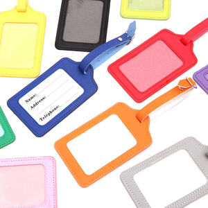 Stock de gros étiquette de bagage <span class=keywords><strong>en</strong></span> cuir PU gaufré boussole avec logo étiquette de sac de voyage <span class=keywords><strong>pour</strong></span> valise motif lettre - Product Image 3