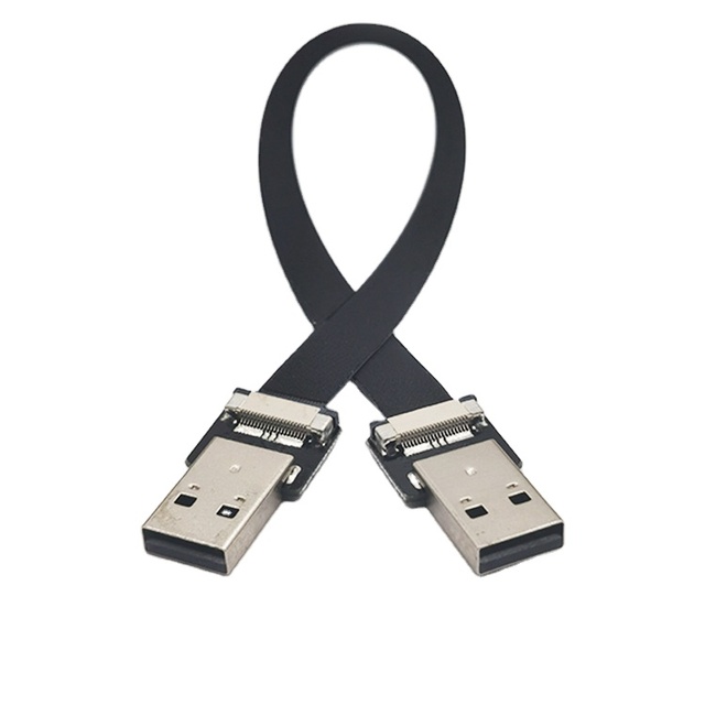 New 5cm - 100cm Ultra Flat Thin Super Soft Fpv USB Cable Right Angled FFC Micro USB FPV Flat Slim Thin Ribbon FPC Flat Cable