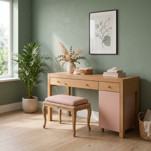 Tocador de lujo para niños, muebles de boutique para habitación infantil, taburete infantil estilo francés provincial, muebles infantiles de alta gama, tocador Montessori. - Product Image 1