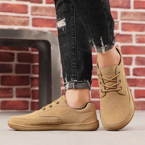 <span class=keywords><strong>Calzado</strong></span> <span class=keywords><strong>Minimalista</strong></span> Personalizado de Cuero de PU para Gimnasio, Zapatillas Deportivas Casuales <span class=keywords><strong>Barefoot</strong></span> con Puntera Ancha y Drop Cero para Caminar, Talla 48 - Product Image 3