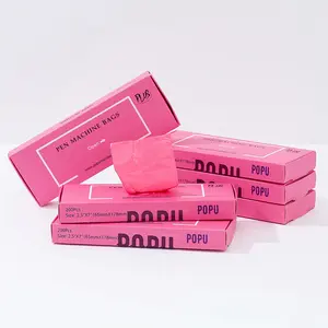 도매 POPU 핑크 컬러 200Pcs disposables 보호 문신 펜 기계 슬리브 커버 가방 문신 총