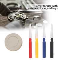 Kit d'huile pour montre, 1 boîte, 1 tasse et 4 stylos à huile en plastique, chaudière de montre, outils de lubrifiant appliqués, outil de réparation de montre, outil d'entretien