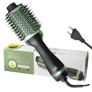 Plancha voluminizadora de iones negativos para rizar el cabello, secador de pelo multifuncional, cepillo, alisador de aire caliente, peine