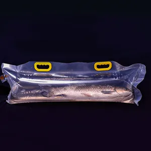 Sacs d'emballage de crevettes de poissons vivants frais, sacs d'expédition étanches gonflables en plastique