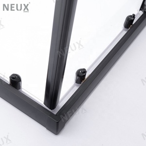 Boîtier de salle de bain en aluminium noir Coin simple Verre trempé Rectangle Porte coulissante Cabine de douche Chambre - Product Image 6