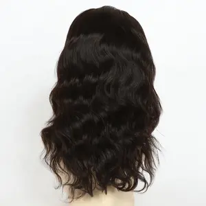 brazilian hair grade 12 natural wigs human hair , wavy glueless lace wigs with adjustable strap