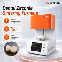Horno de Sinterización por Levantamiento T-Bright 1700C con 4 Calentadores de MoSi2 en Forma de Anillo, Pantalla Táctil de 7 Pulgadas, Precisión de 1°C, Equipo de 100x100mm