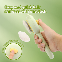 Brosse de toilettage multifonctionnelle en plastique ABS simple et pratique pour chats et chiens, brosse à poils auto-nettoyante portable pour animaux de compagnie