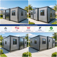Maison conteneur préfabriquée extensible de 30 à 40 pieds, design de luxe clé en main, conforme aux normes australiennes, avec 1, 2, 3, 4 ou 5 chambres, mini-maison ou logement annexe