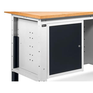 Fami WORK2005 Établi réglable de 200cm avec plateau en bois bicolore, armoire et 4 tiroirs - Product Image 4