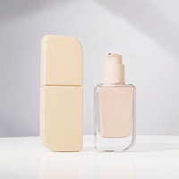 Flacon pompe vide Mingsheng Unique Luxury pour sérum, lotion, maquillage liquide, fond de teint, impression 3D, verre, 30 ml