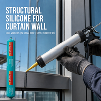 Scellant silicone neutre SANVO RTV, scellant silicone résistant aux intempéries, adhésif pour murs-rideaux et vitrages de bâtiments