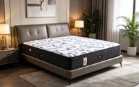 Matelas à ressorts ensachés 7 zones en gros, hybride latex et mousse à mémoire de forme, compressé sous vide, pour hôtel