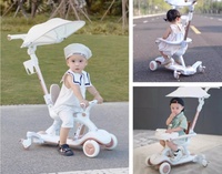 Poussette et landau 3 en 1 de luxe en alliage d'aluminium, pliable, multifonctionnelle, transformable en différentes formes, pour bébés de 6 mois à 3 ans